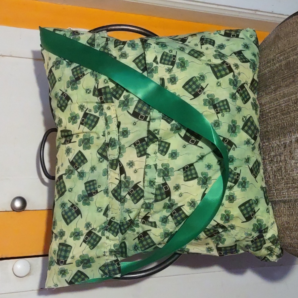 St. Patrick's Day themed hand stitched shoulder bag